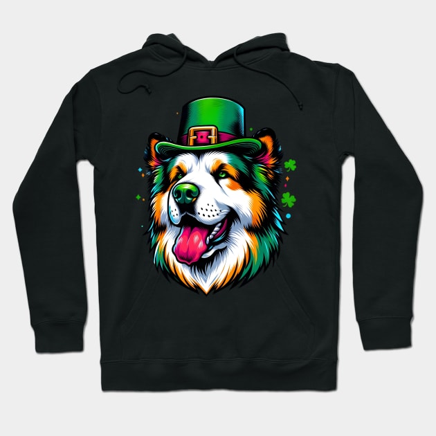 Central Asian Shepherd Dog Celebrates Saint Patrick's Day Hoodie by ArtRUs